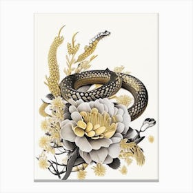 Western Hognose Snake Gold And Black Canvas Print