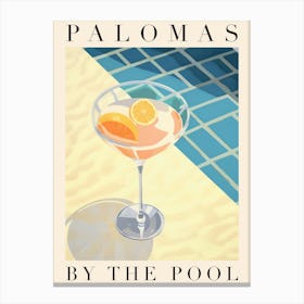 Paloma By The Pool Canvas Print