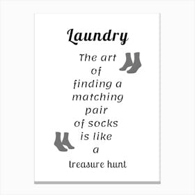 Laundry The Of Finding A Matching Pair Of Socks Like A Treasure Hunt Canvas Print