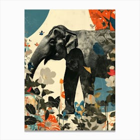 Elephant In The Jungle Canvas Print