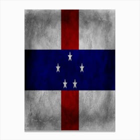 Netherlands Antilles Flag Texture Canvas Print