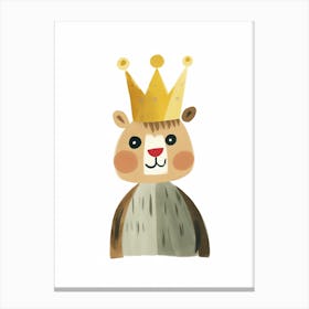 Little Chipmunk 4 Wearing A Crown Canvas Print