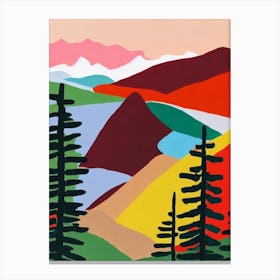 Jasper National Park 1 Canada Abstract Colourful Canvas Print