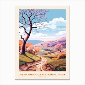 Peak District National Park England 3 Hike Poster Canvas Print
