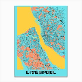 Liverpool City Map Canvas Print