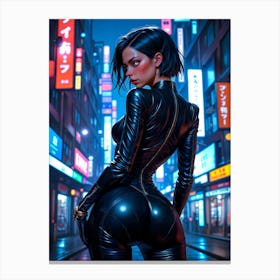 Neon Noir Vigilante (B) Canvas Print