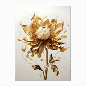 Golden Flower Canvas Print