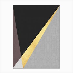 Golden geometric stroke 1 Canvas Print