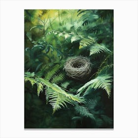 Birds Nest Fern Painting 1 Canvas Print