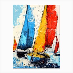Sailboats 4 sport Canvas Print