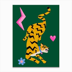 Leaping Tiger Canvas Print