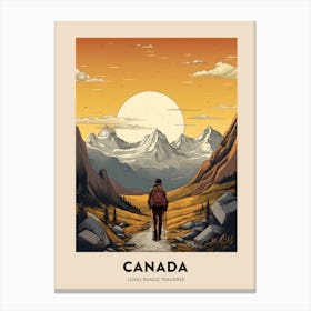 Long Range Traverse Canada 1 Vintage Hiking Travel Poster Canvas Print