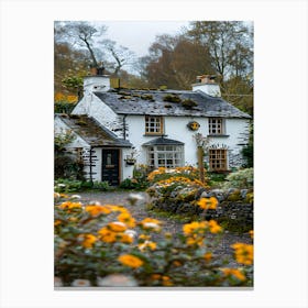 Cottage In The Garden Canvas Print