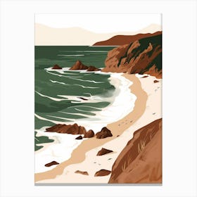 Beach Landscape Illustration Canvas Print