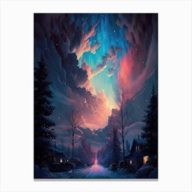 Aurora Borealis in the Suburbs Canvas Print