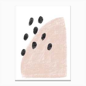 Dalia Chalk Pink Polka Canvas Print