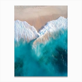 Aerial View Of A Beach 7 Canvas Print