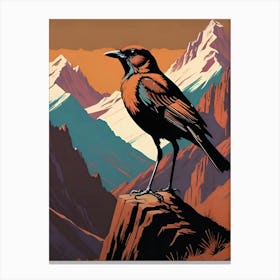 Bird In The Mountains Canvas Print