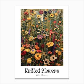 Knitted Flowers Wild Flowers 3 Canvas Print