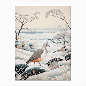 Winter Bird Painting Partridge 6 Canvas Print