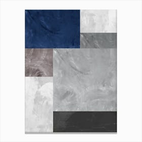 Gray and blue textures 2 Canvas Print