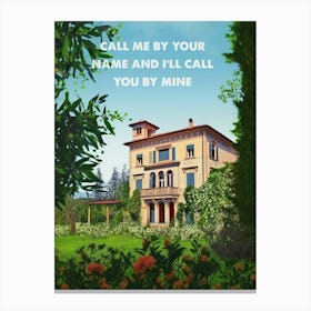 Call Me By Your Name Movie Canvas Print