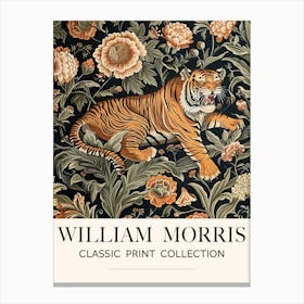 William Morris Style Classic- The Tiger Canvas Print