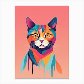 Colorful Cat 15 Canvas Print