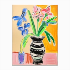 Flower Painting Fauvist Style Orchid 1 Canvas Print