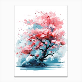 Sakura Tree Abstract Painting Canvas Print