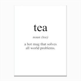 Tea Meaning Print Canvas Print