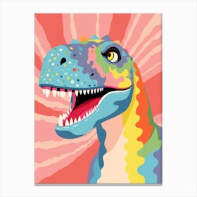 Colourful Dinosaur Gorgosaurus 4 Canvas Print