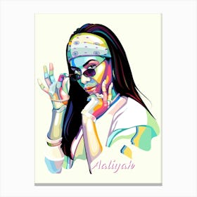 Aaliyah Wpap Canvas Print