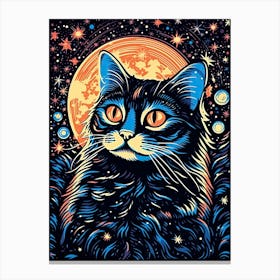 Astral Clawcuture, Psychedelic Cats series Canvas Print