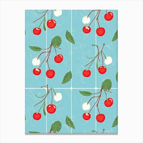 Cherries Illustration 3 Canvas Print