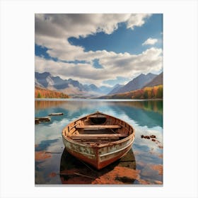 Old Boat On The Lake 1 Canvas Print