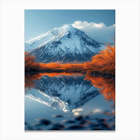 Mountain Reflected In Water Canvas Print