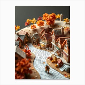 Miniature Village In Autumn 1 Canvas Print