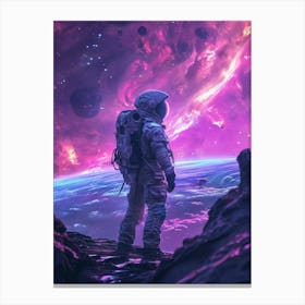 Astronaut Space Wallpaper Canvas Print