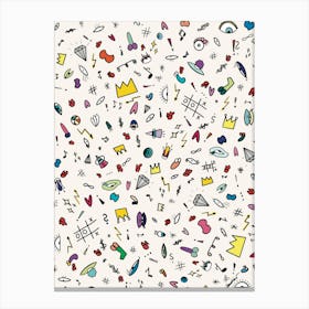 Doodle Pattern Canvas Print