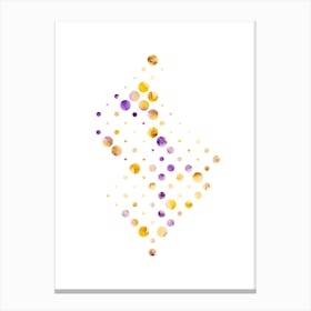 Codigo Purple Yellow Canvas Print