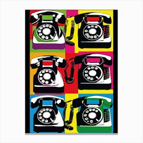 Telephones Modern Pop Art Canvas Print
