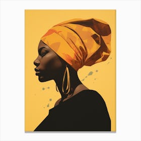 African Woman In Turban 14 Canvas Print
