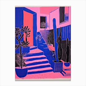 Majorelle Gardens Abstract Riso Style 5 Canvas Print