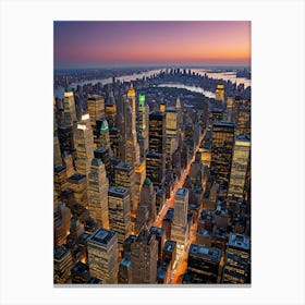 Rush Hour Symphony of Lights and Shadows Canvas Print