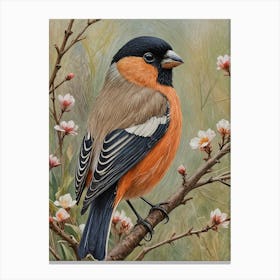 Bird In Bloom Canvas Print