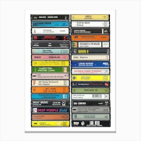 1974 Music - Cassette Print - Born in '74 - 50th Birthday Canvas Print