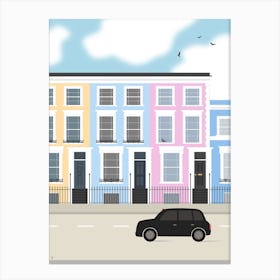 Colorful Notting Hill, London, England Canvas Print