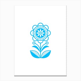 Art Flower Blue Canvas Print