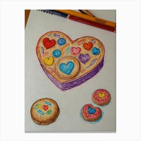 Heart Shaped Cookies 1 Canvas Print